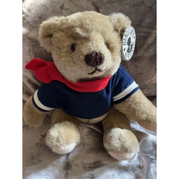 VTG Bialosky & Friends Gund 6" Plush Teddy Bear Sailor Scarf Stuffed Tags 1982 - Picture 2 of 16